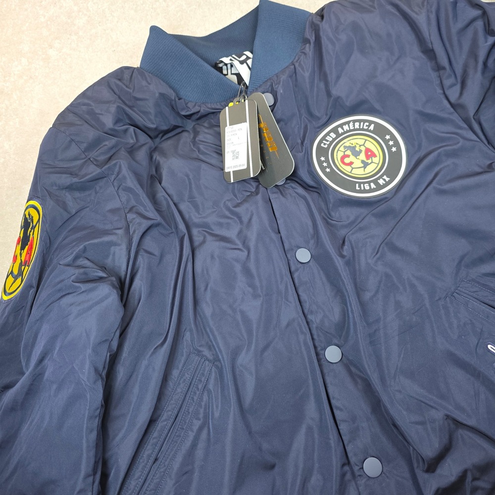 Pro Standard Club America Jacket Large Liga MX Puffer Polyester Navy Blue New
